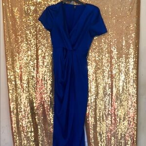 SHEIN Royal Blue Wrap Dress